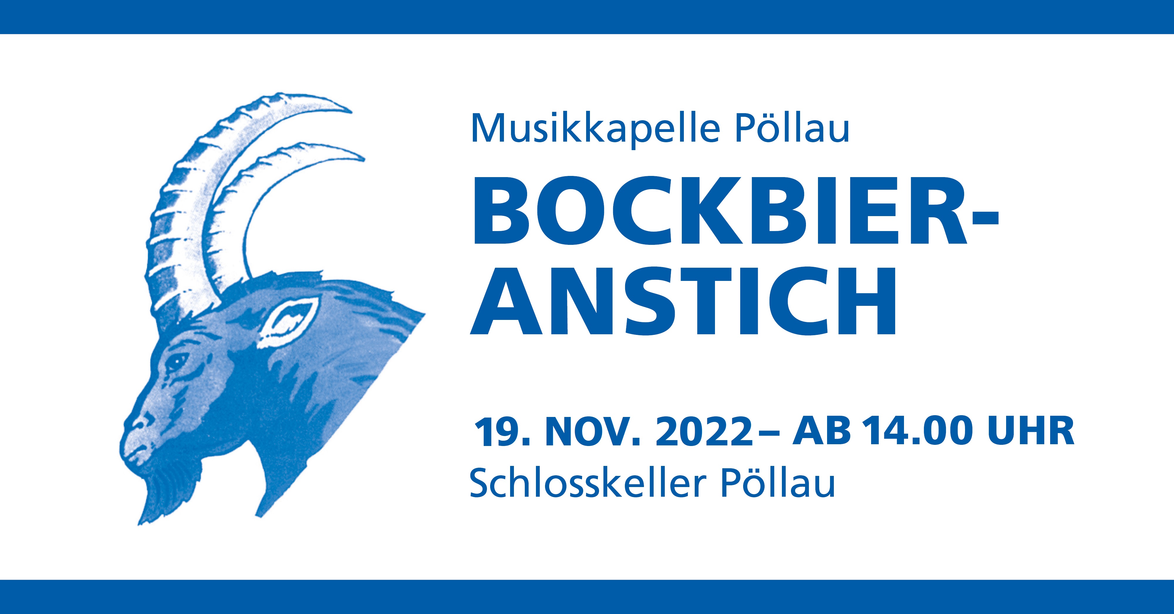Bockbieranstich der Musikkapelle Poellau am 19. November 2022